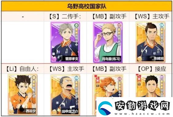 排球少年手游烏野隊(duì)搭配攻略