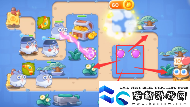 保衛(wèi)蘿卜4阿波道長第51關(guān)通關(guān)攻略