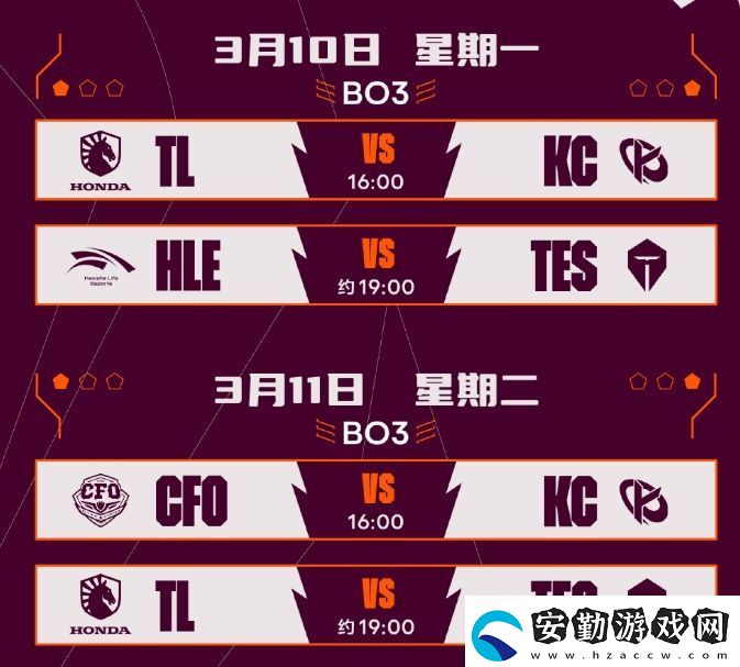 LOL全球先鋒賽賽程公布