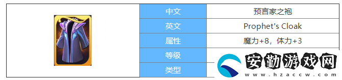 劍與家園預(yù)言家之袍圖鑒介紹