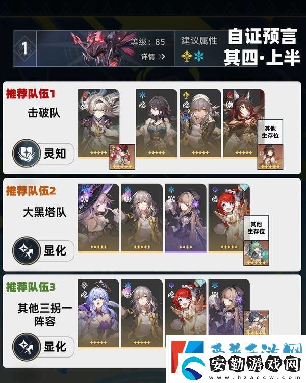 崩壞星穹鐵道虛構敘事自證預言陣容攻略