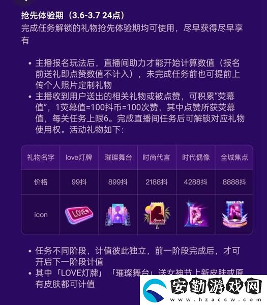 抖音女神節(jié)禮物多少錢