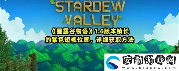 星露谷物語1.6鎮(zhèn)長的紫色短褲在哪里